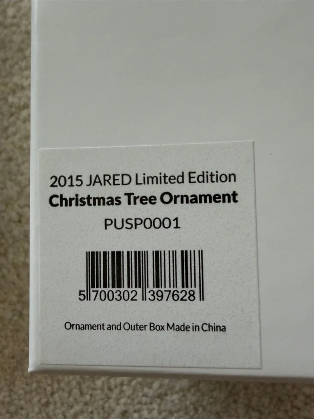 Limited Edition Pandora 2015  White Ceramic Christmas Tree Ornament